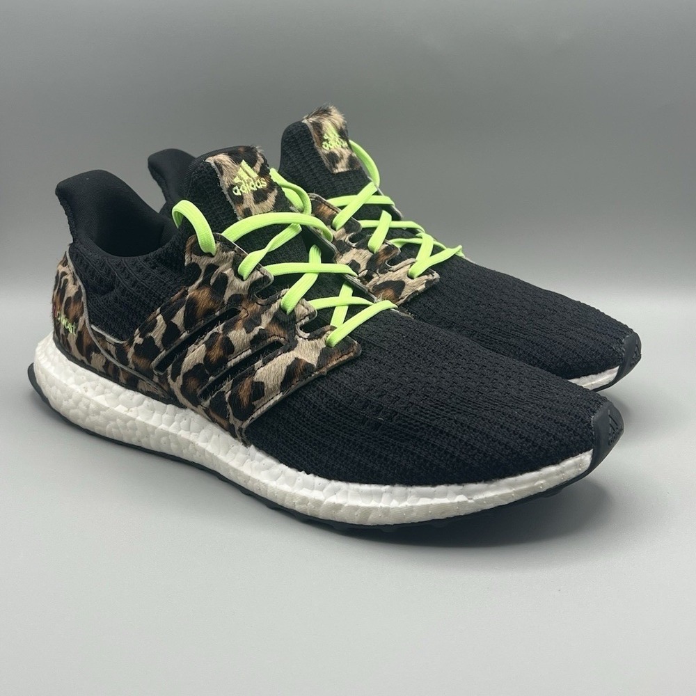 2020 Adidas Ultraboost DNA Leopard Animal Print Running -‎ Men's Size 9.5 USED